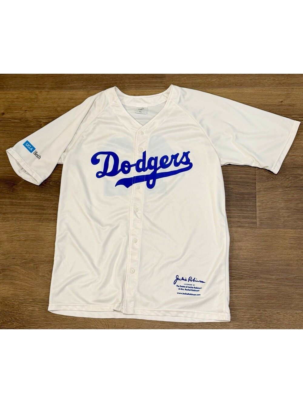 LA Dodgers Jackie Robinson #42 UCLA Health Baseball Jersey XL #15B